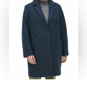 Marc New York Boucle Coat Dark Teal Green